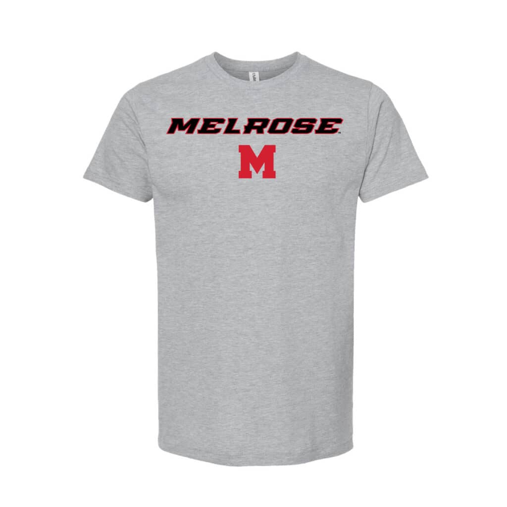 Grey Fine Jersey Melrose Wordmark T-Shirt