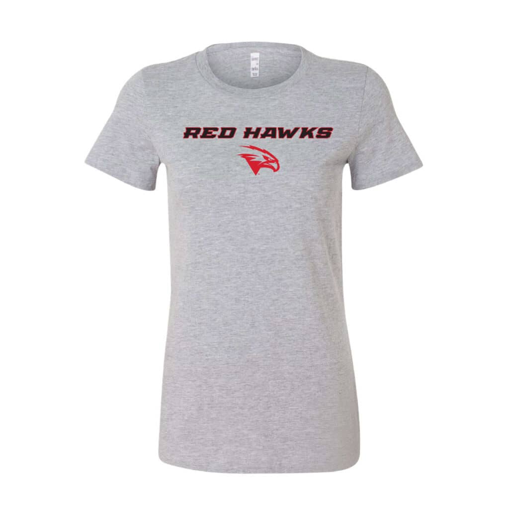 Women's Fine Jersey Red Hawks Slim Fit Grey T-Shirt