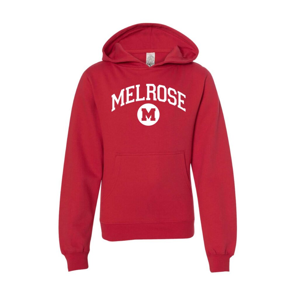 Youth Midweight Hooded Red Sweatshirt