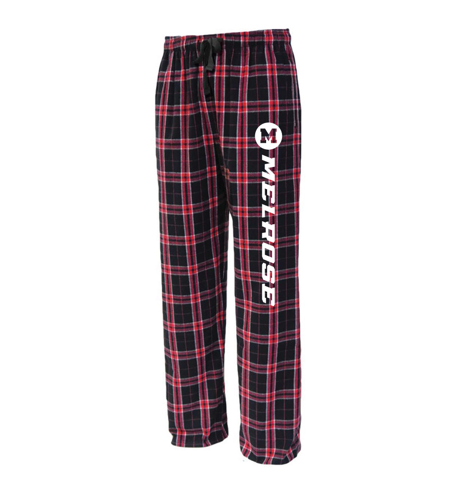 Adult Black & Red Flannel Pants