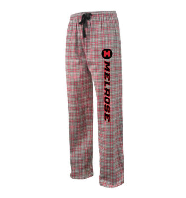 Adult Grey & Red Flannel Pants