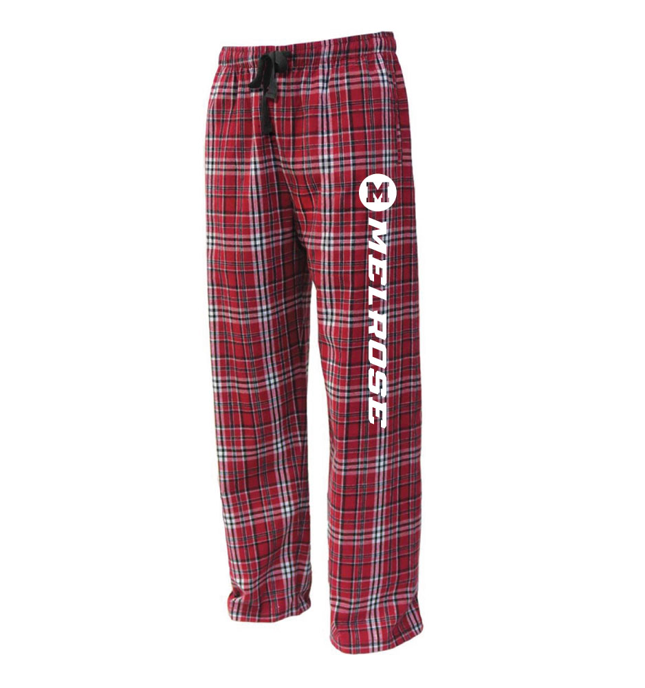 Adult Red & White Flannel Pants
