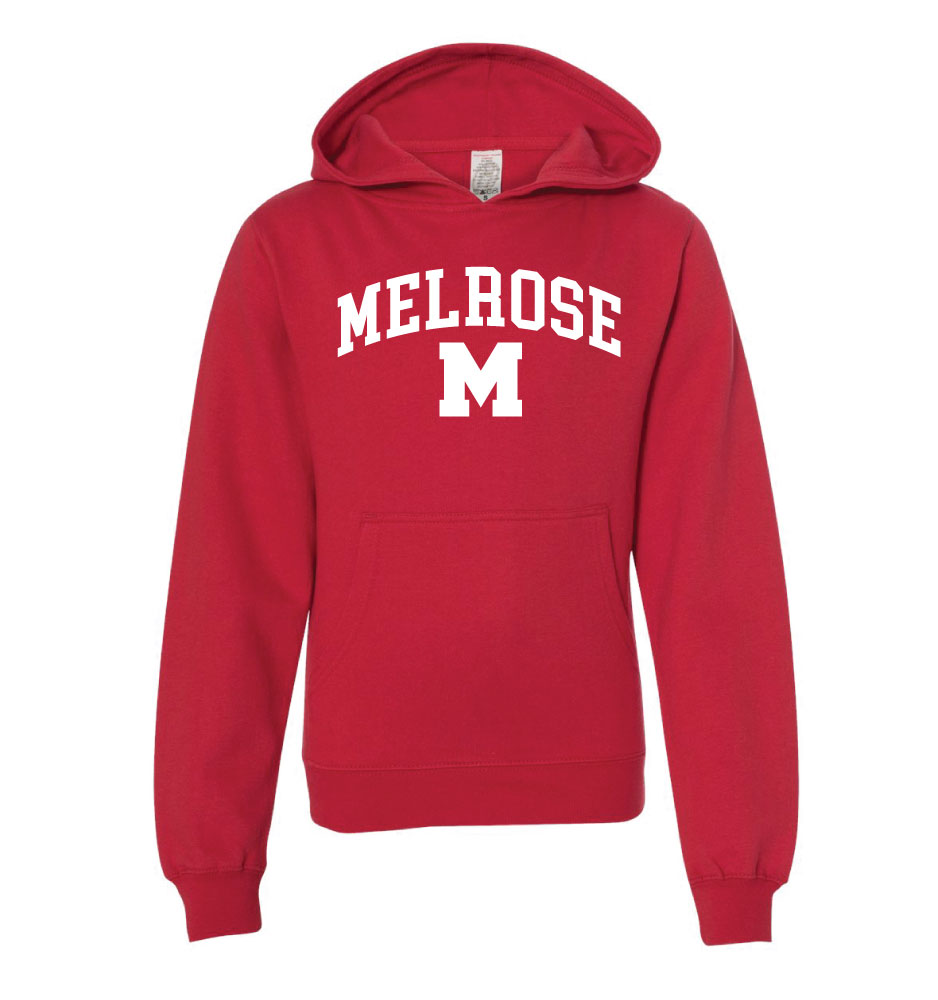 Youth Midweight Hooded Red Sweatshirt