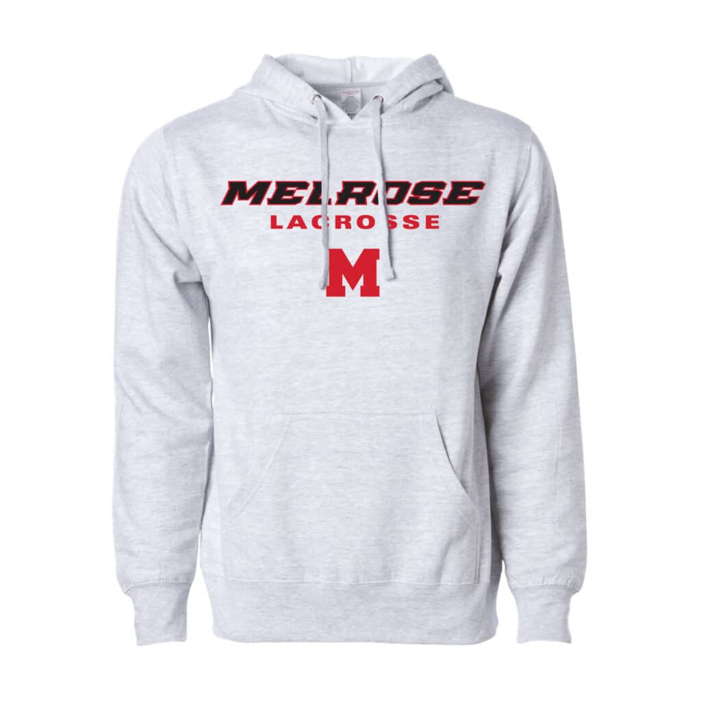 Unisex Grey Melrose Lacrosse Midweight Hooded Sweatshirt