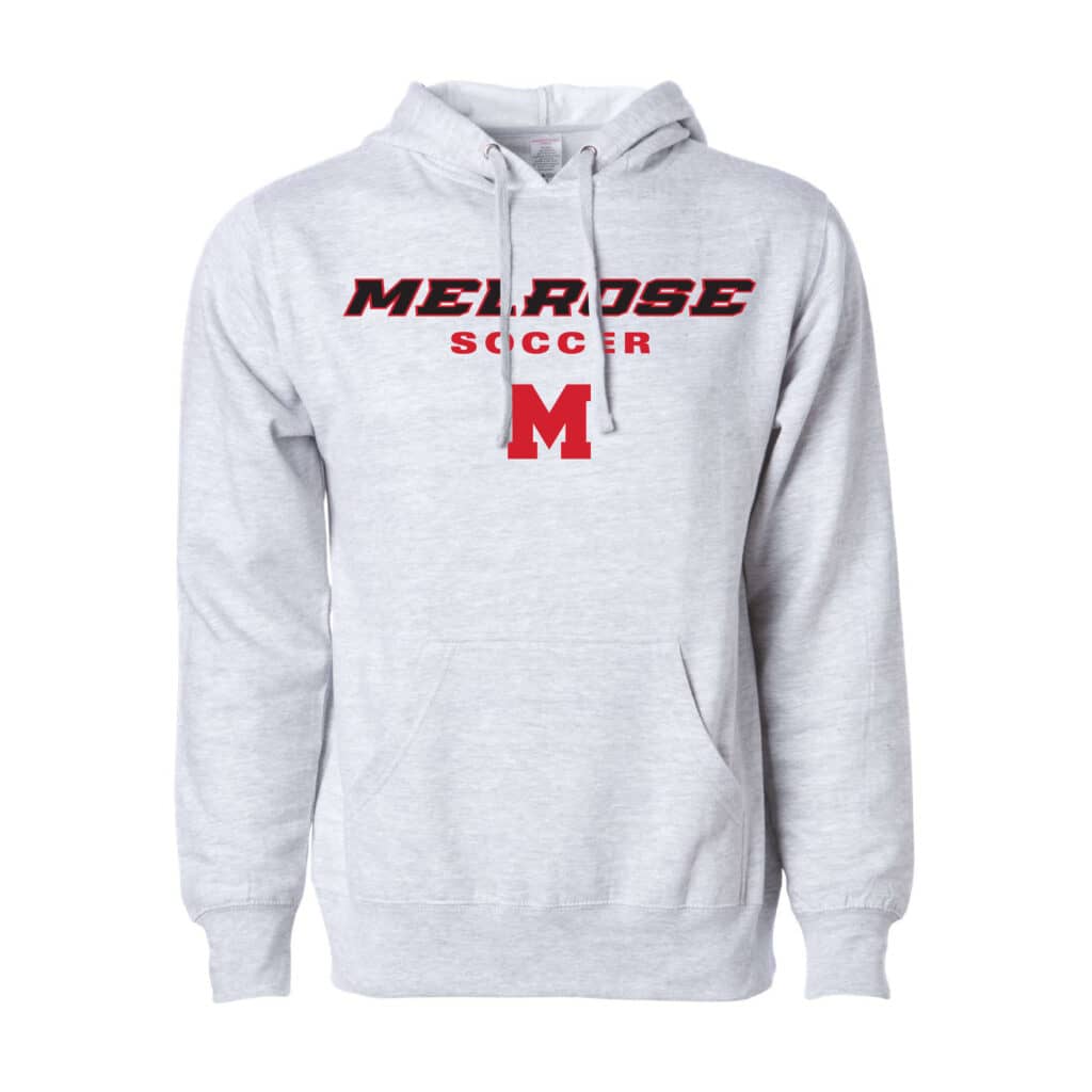 Unisex Grey Melrose Soccer Midweight Hooded Sweatshirt