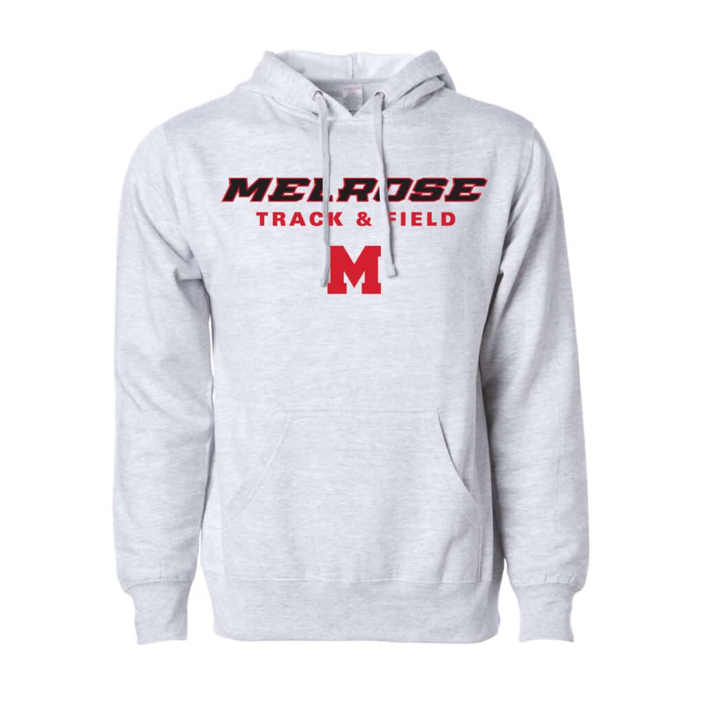 Unisex Grey Melrose Track & Field Midweight Hooded Sweatshirt