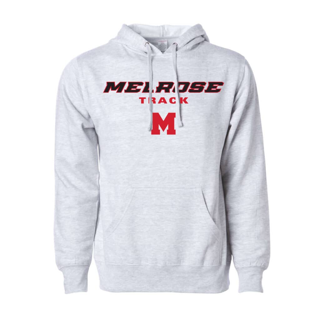 Unisex Grey Melrose Track Midweight Hooded Sweatshirt