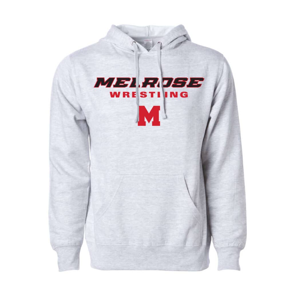 Unisex Grey Melrose Wrestling Midweight Hooded Sweatshirt