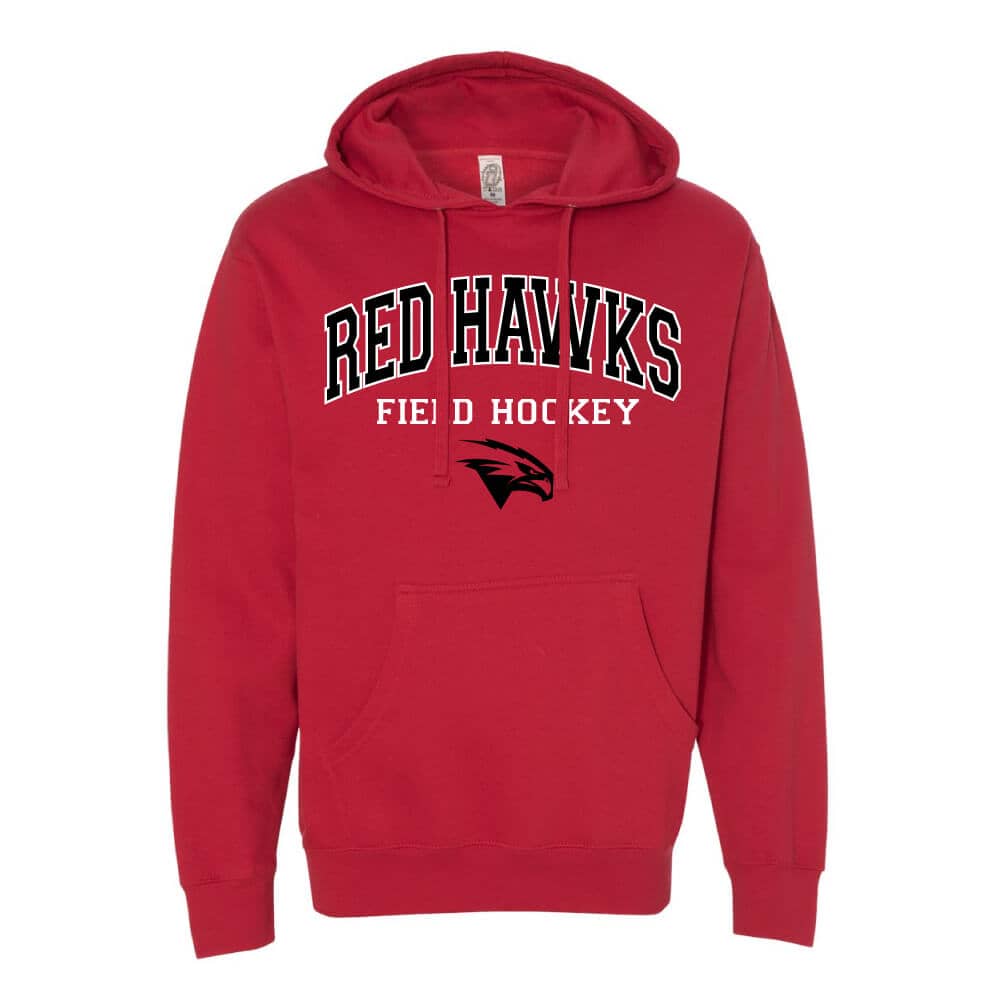Red Melrose Field Hockey Midweight Hooded Sweatshirt