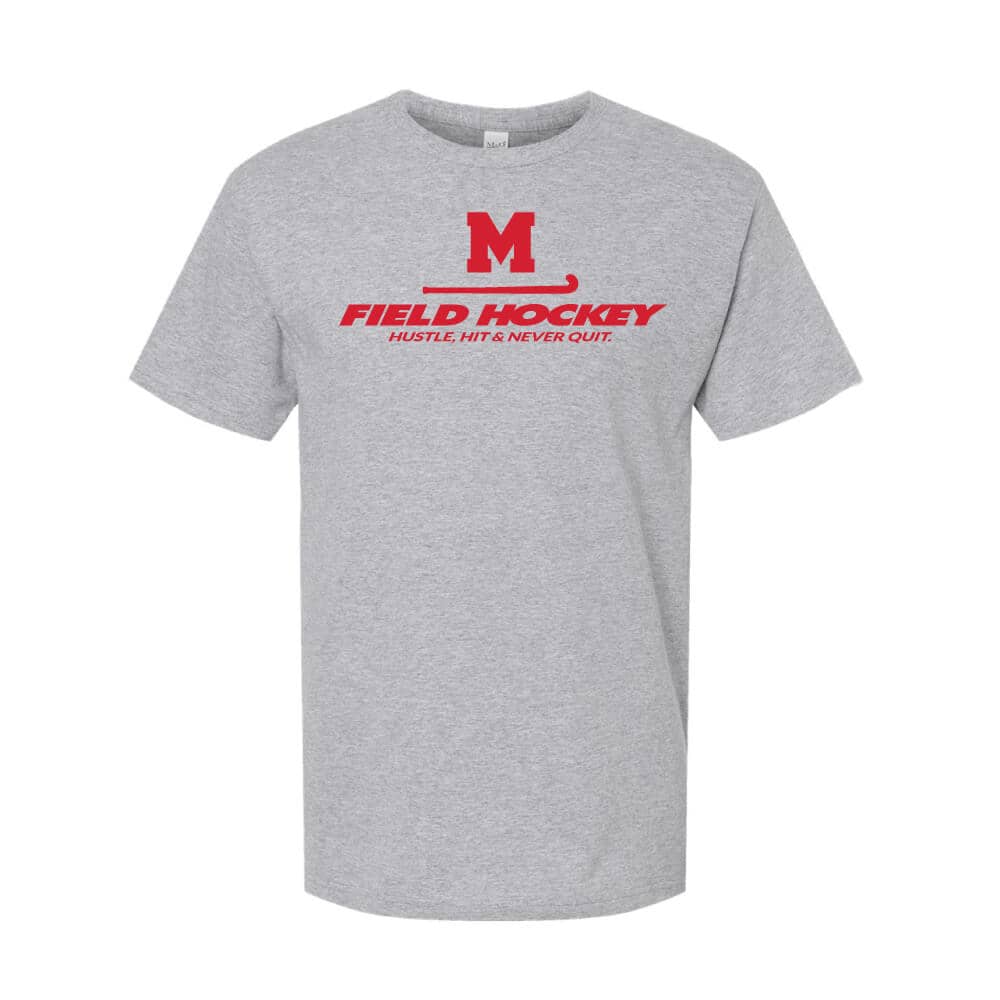 Adult "Hustle, Hit & Never Quit" Grey Tee