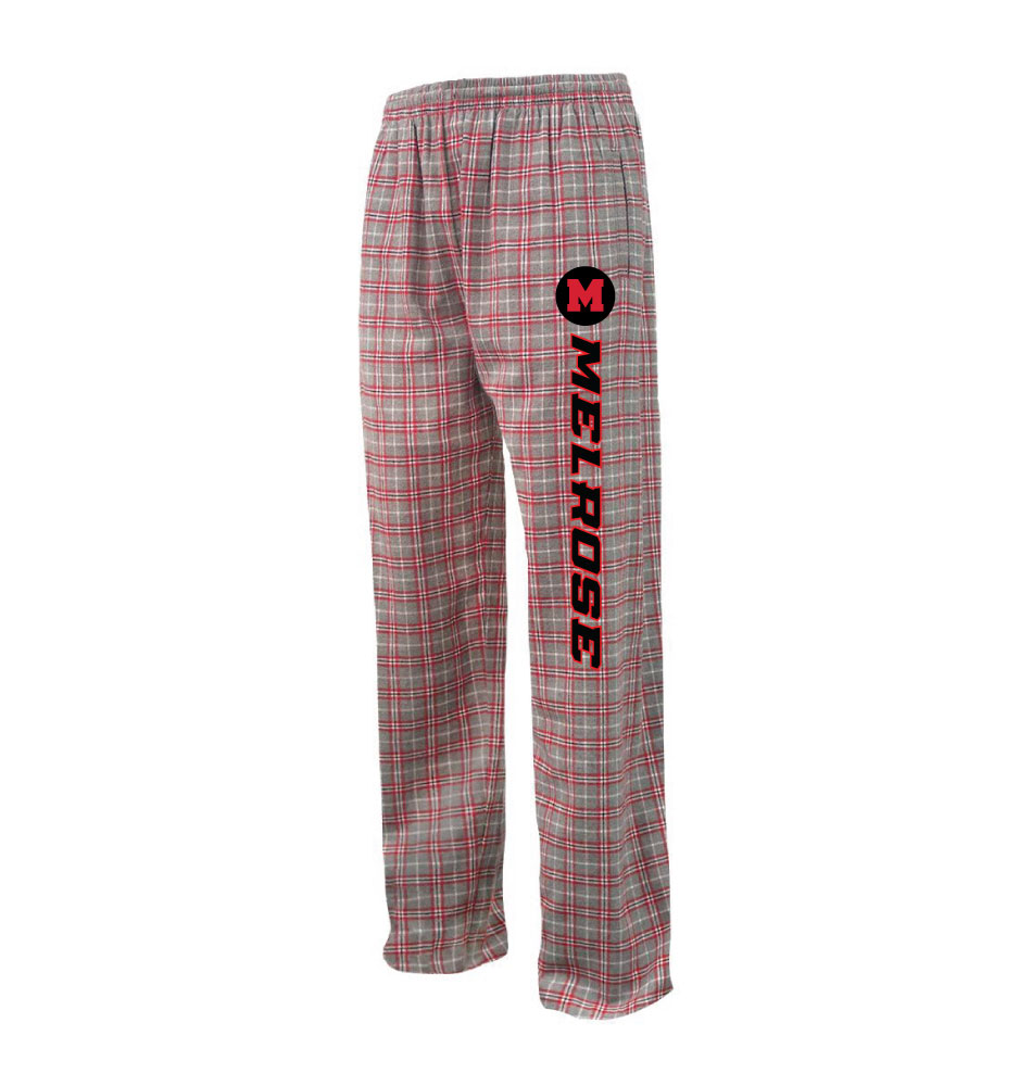 Youth Grey & Red Melrose Flannel Pants