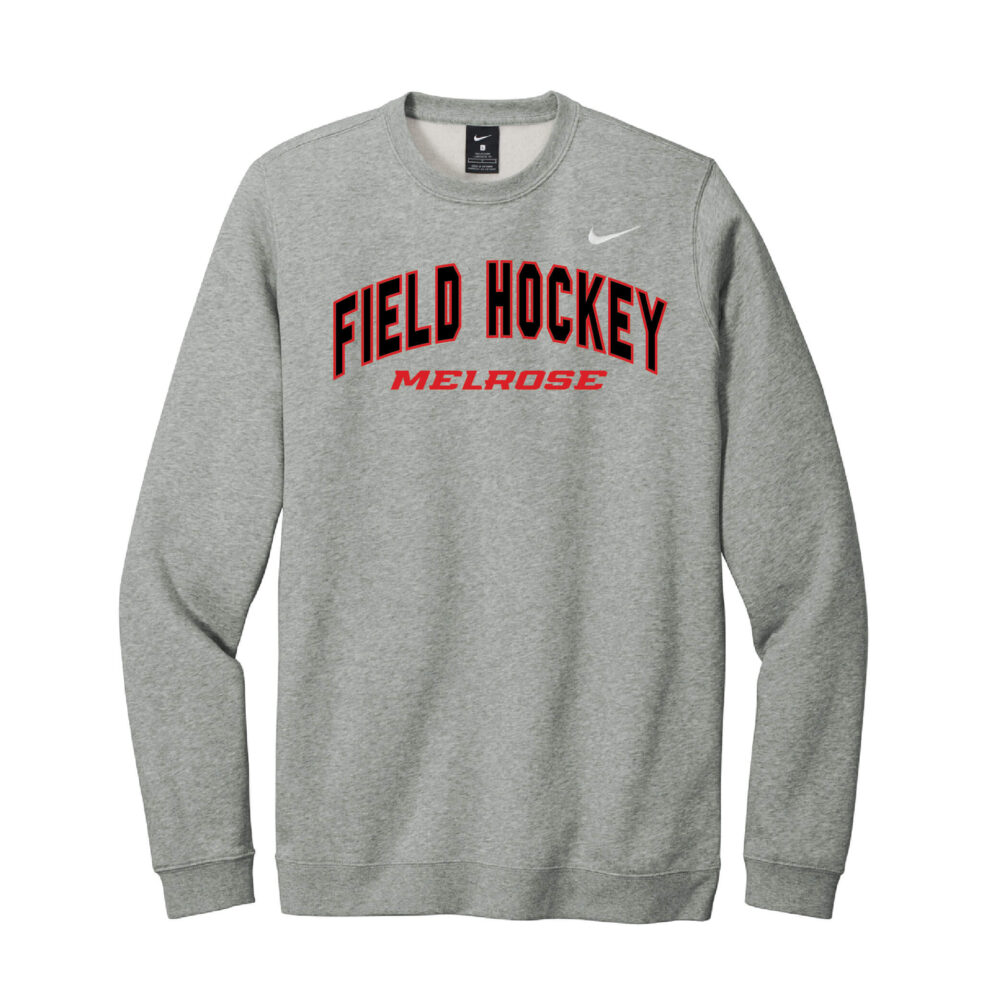 Nike® Club Fleece Grey Field Hockey Appliqué Crew