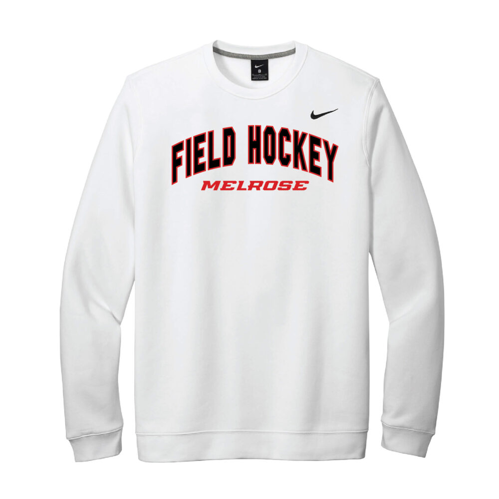 Nike® Club Fleece White Field Hockey Appliqué Crew