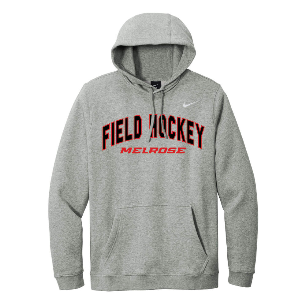 Nike® Club Fleece Pullover Grey Field Hockey Appliqué Hoodie