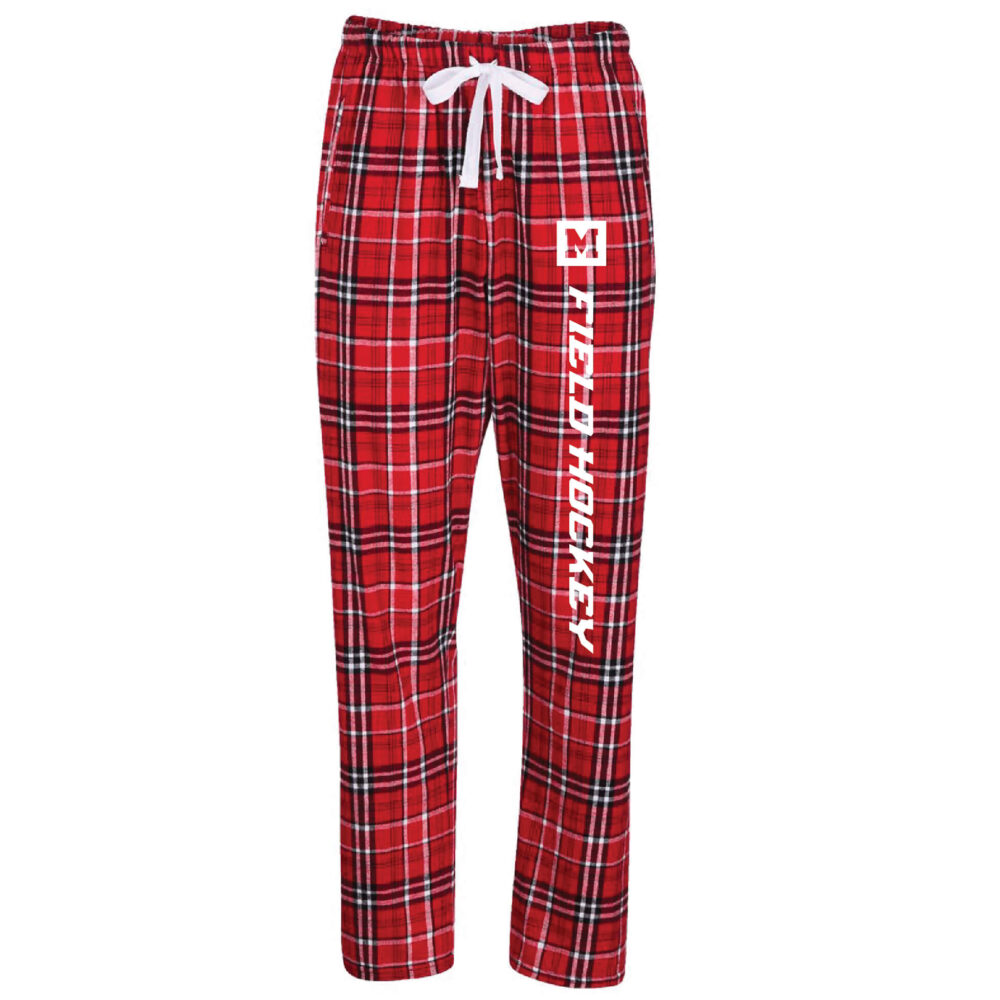 Women's Red & White Flannel Field Hockey Pants