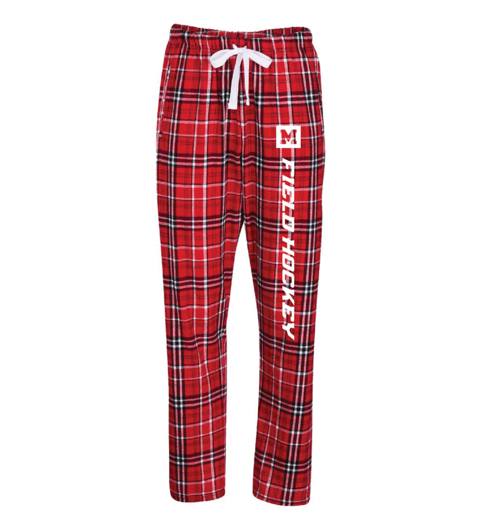 Women's Red & White Flannel Field Hockey Pants