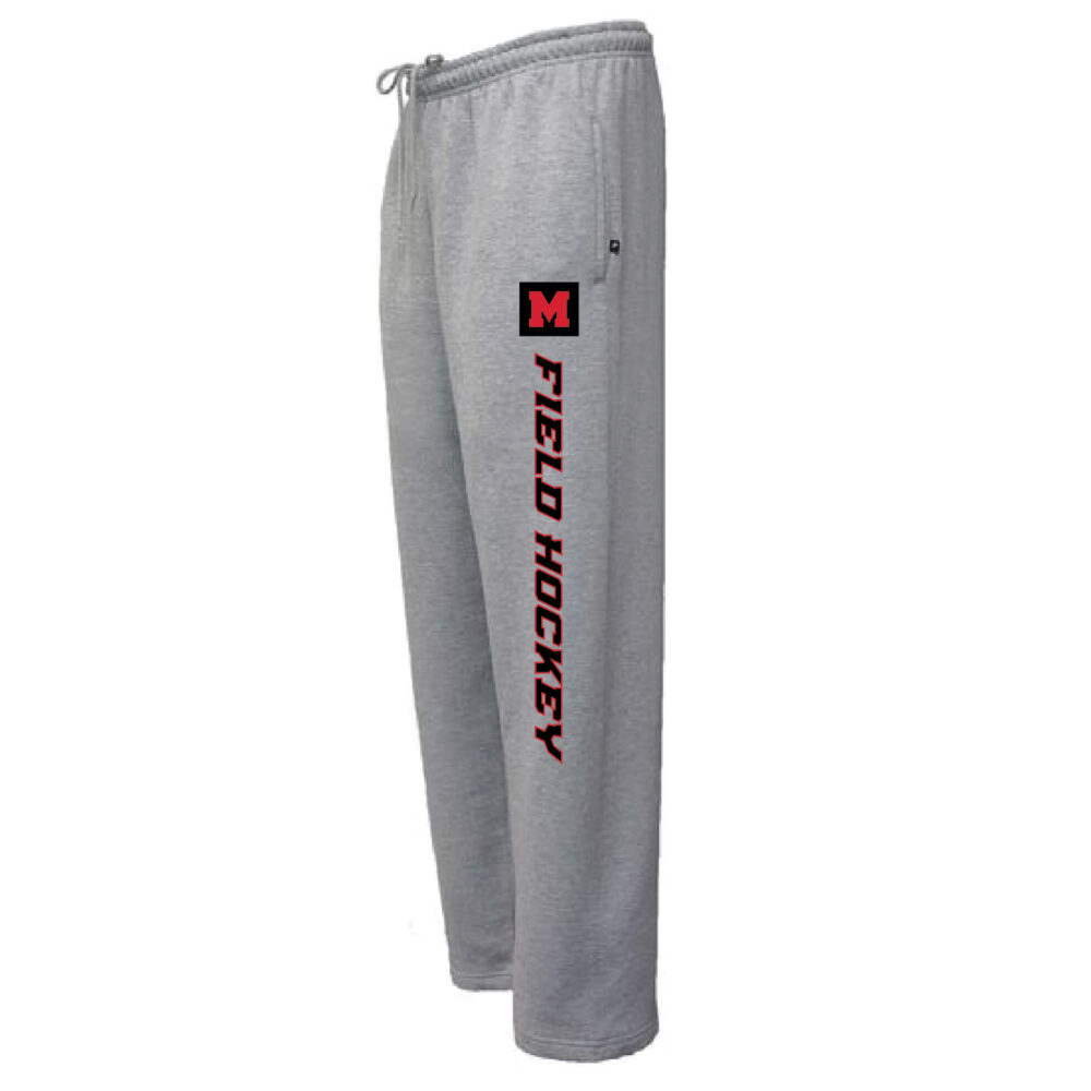 Open Bottom Grey Field Hockey Sweatpants