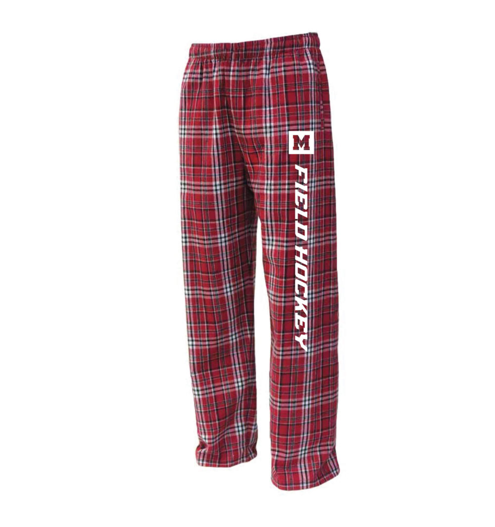 Youth Red & White Field Hockey Flannel