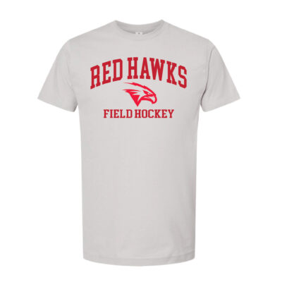 Adult Red Hawks Field Hockey Silver Tee