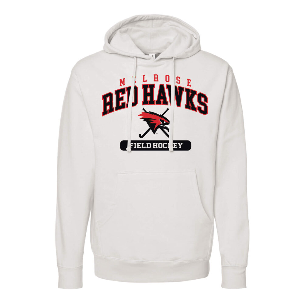 Unisex Red Hawks Field Hockey Midweight Hooded Grey Sweatshirt