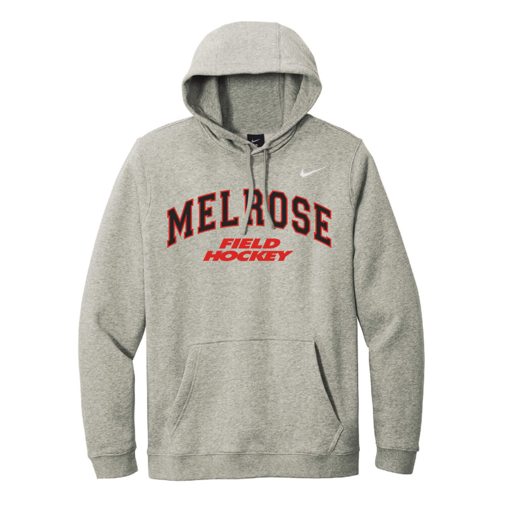 Nike® Club Fleece Pullover Grey Appliqué Hoodie
