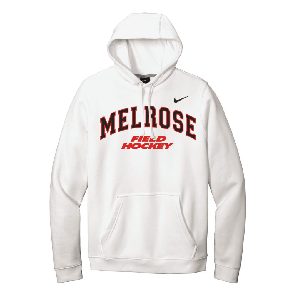 Nike® Club Fleece Pullover White Appliqué Hoodie