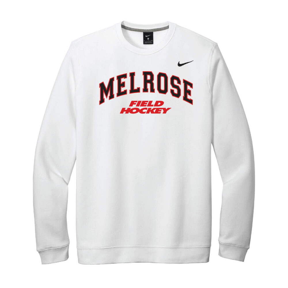 Nike® Club Fleece White Appliqué Crew