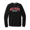 Nike® Club Fleece Black Appliqué Crew