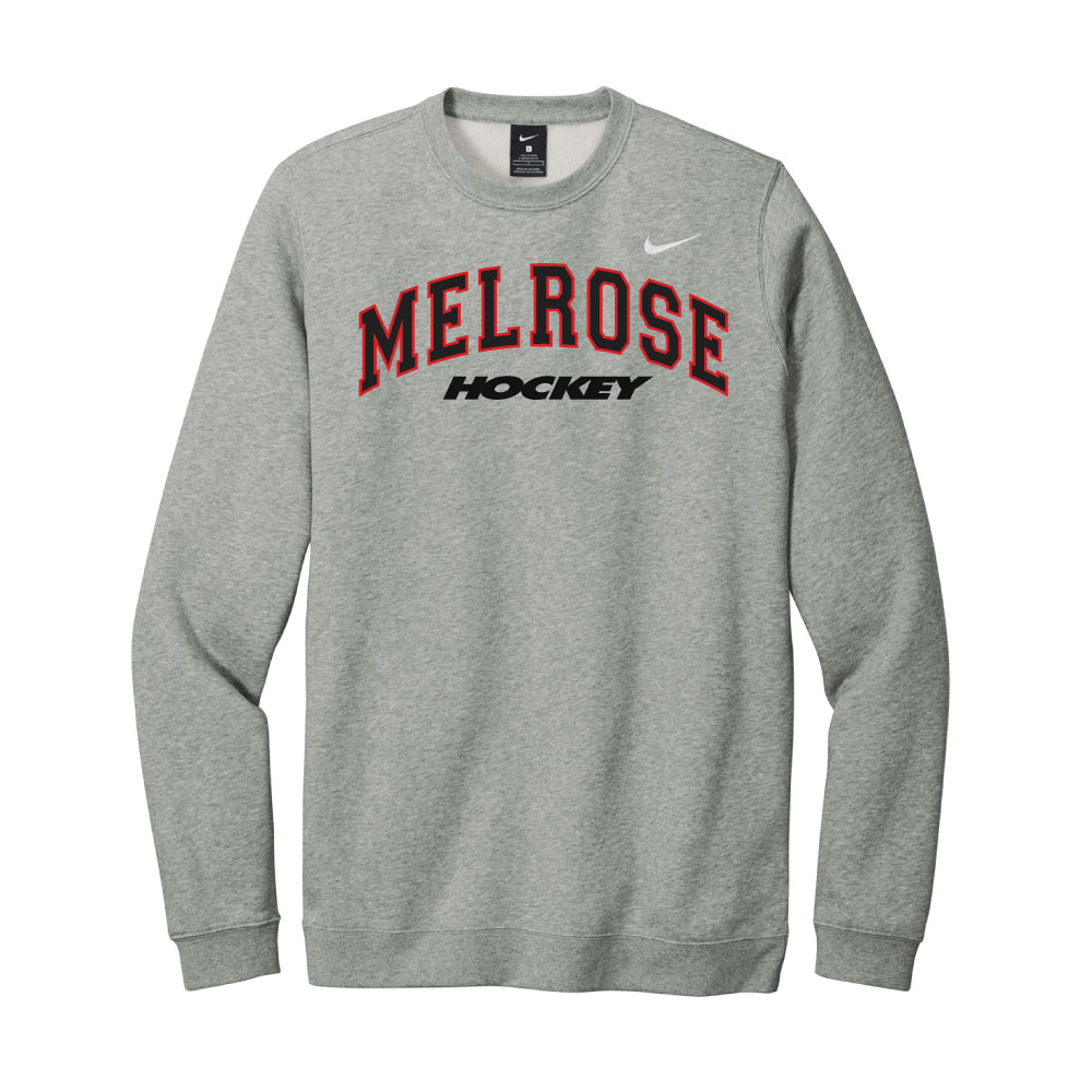 Nike® Club Fleece Grey Appliqué Crew