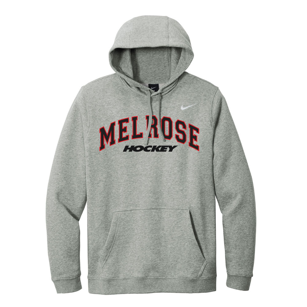 Nike® Club Fleece Pullover Grey Appliqué Hoodie