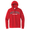 Nike® Club Fleece Sleeve Swoosh Red Pullover Hoodie